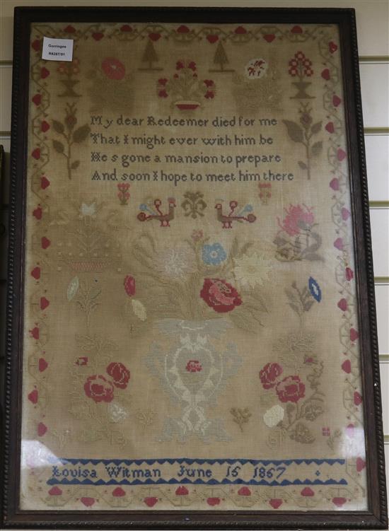 An 1867 sampler